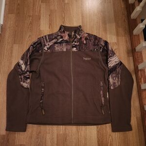 Rocky Fleece Full Zip Jacket Long Sleeve or Vest Camo Brown Medium